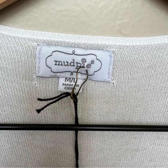 Mud Pie NWT Striped Beau Duster Cardigan WHITE NAVY Size M/L - Picture 4 of 9